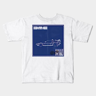 Back to the Future - DeLorean Schematic Kids T-Shirt